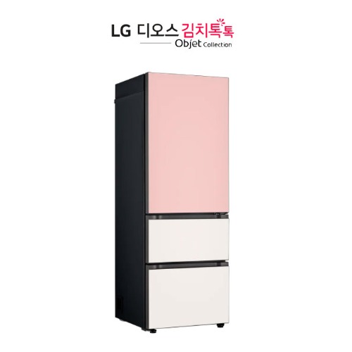 LG 디오스 김치톡톡 오브제컬렉션 스탠드형 김치냉장고 렌탈 323L 핑크 베이지 Z331GPB151 300리터 의무사용3-5년 등록비0
